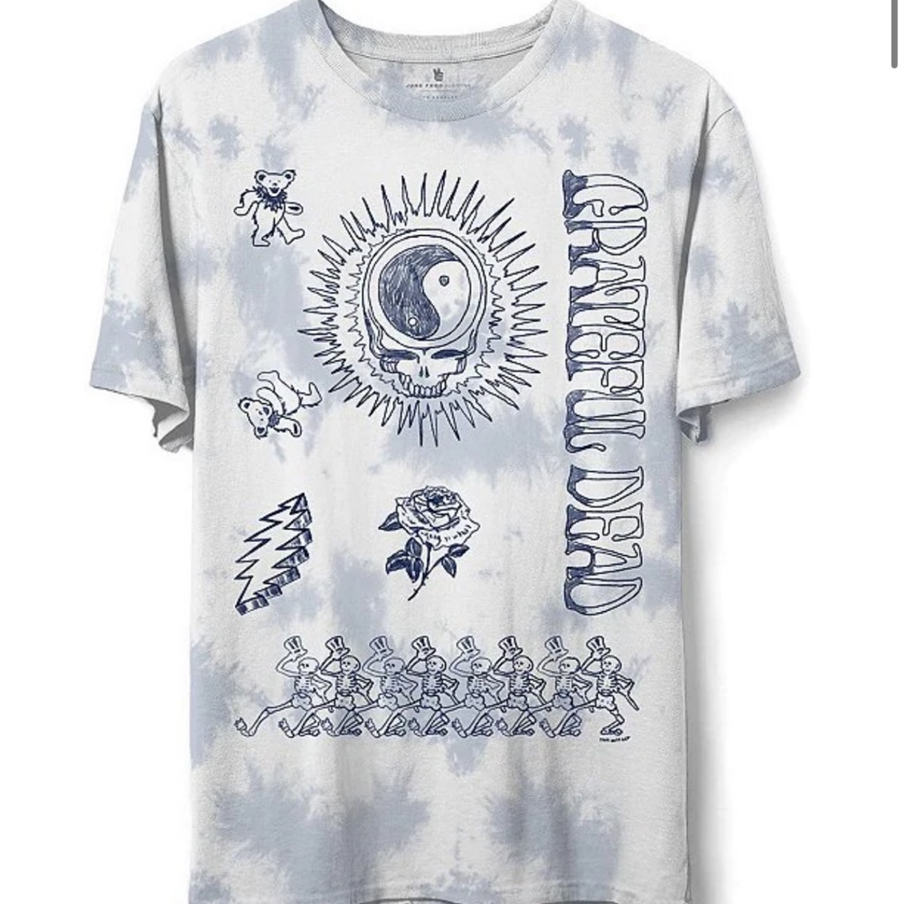 NEW Junk Food Clothing Grateful Dead Logo Tie Dye Graphic Tee - Picture 4 of 5